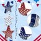 3-Piece 4th of July Wooden Star Signs – Red, White & Blue Rustic Patriotic Tiered Tray Decorations for Memorial Day, Independence Day & 250th Anniversary